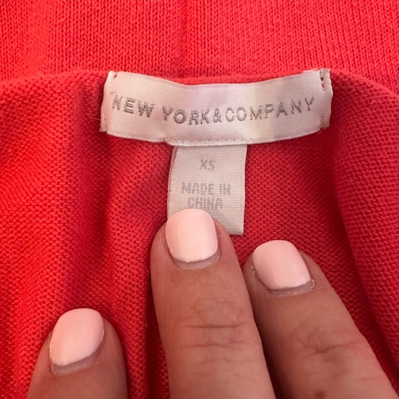 New York & Company Pink Red Button Front Cardigan Sweater XS - Picture 7 of 7